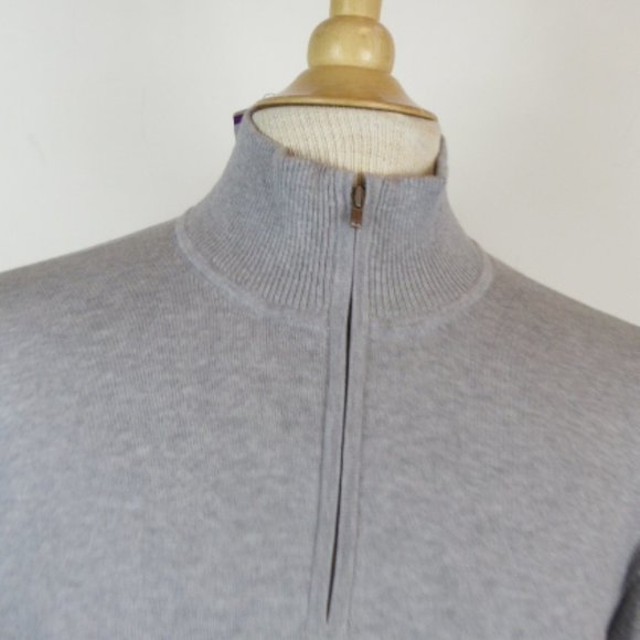 MATERIAL LONDON gray cotton.cardigan track sweater 2xl 46 chest NWT - Picture 3 of 7